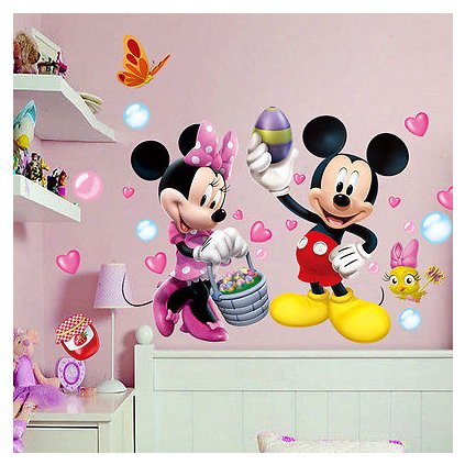samolepka na stenu Minnie a Mickey Mouse