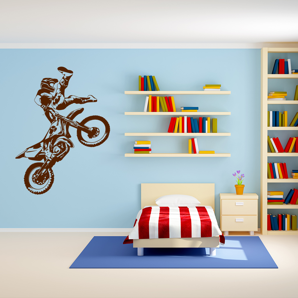 Samolepka Freestyle Motocross Farba: hnědá, Veľkosť: 100 x 74 cm