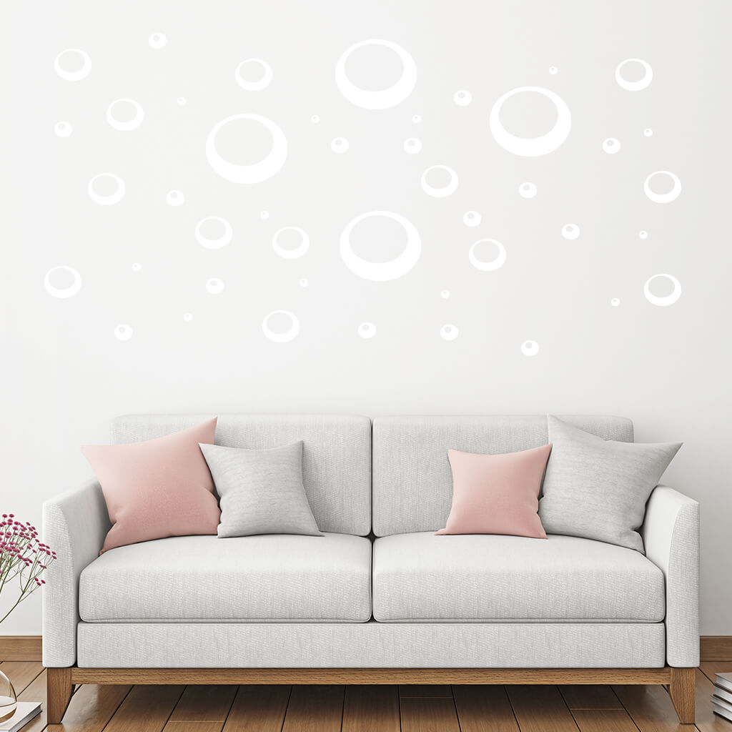 Samolepka Bubliny Farba: bílá, Veľkosť: 100 x 117 cm