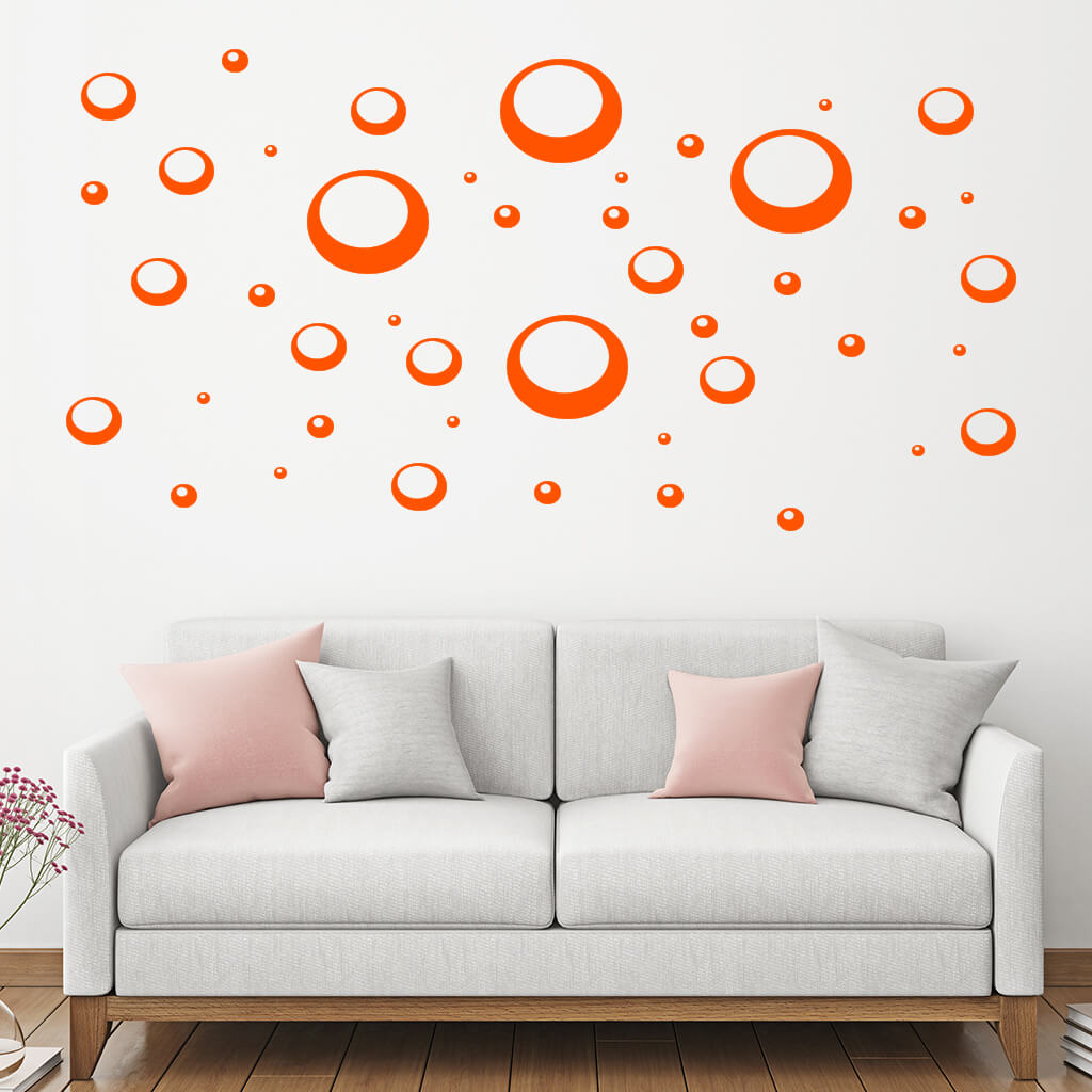 Samolepka Bubliny Farba: oranžová, Veľkosť: 100 x 117 cm