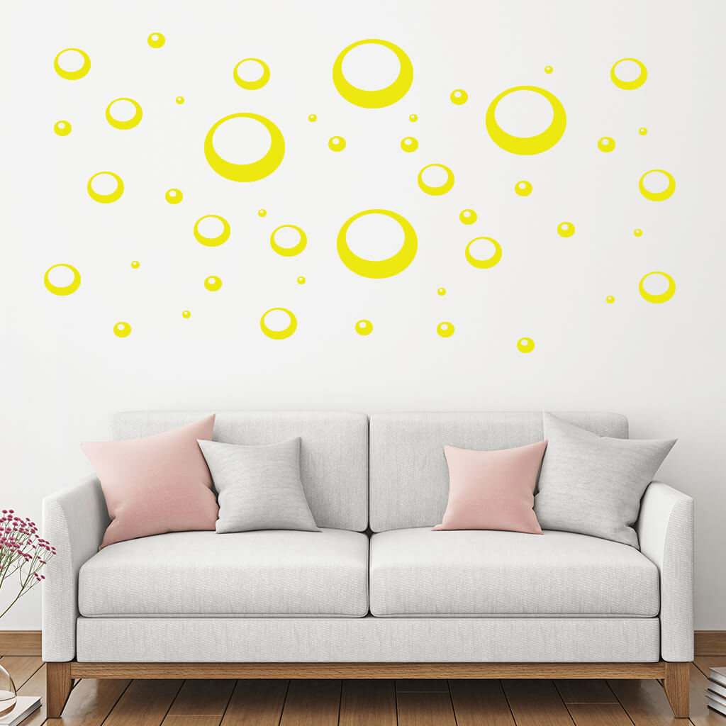 Samolepka Bubliny Farba: žlutá, Veľkosť: 100 x 117 cm