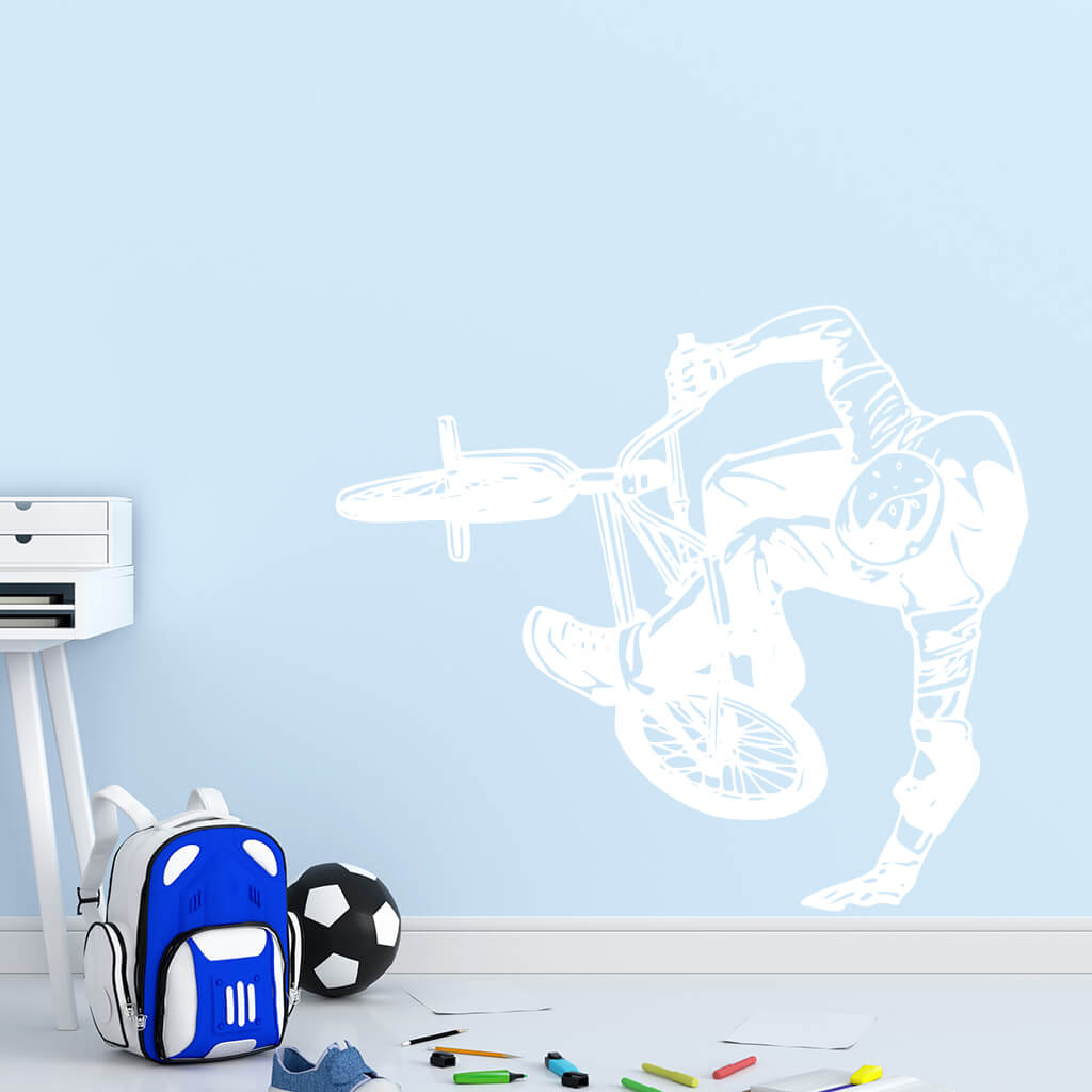 Samolepka BMX Freestyle Farba: bílá, Veľkosť: 100 x 87 cm