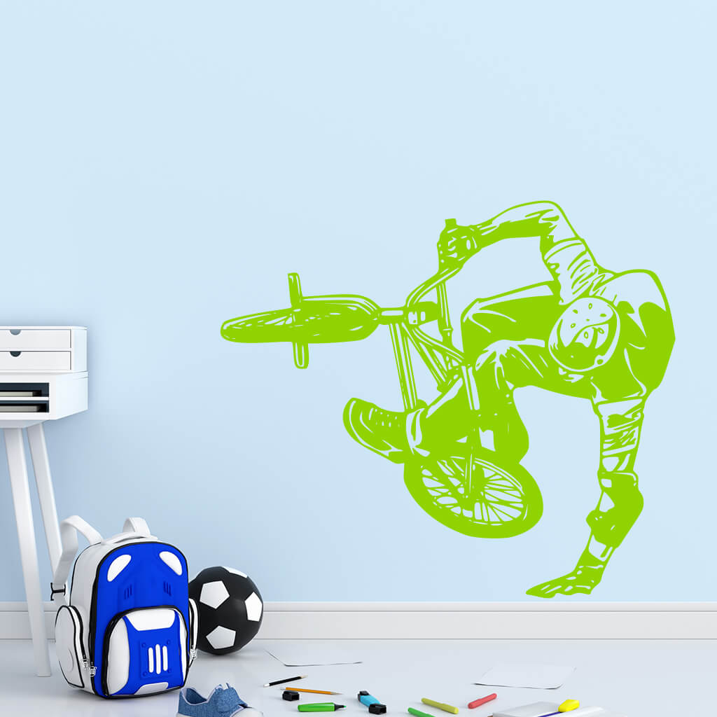 Samolepka BMX Freestyle Farba: zelená, Veľkosť: 100 x 87 cm