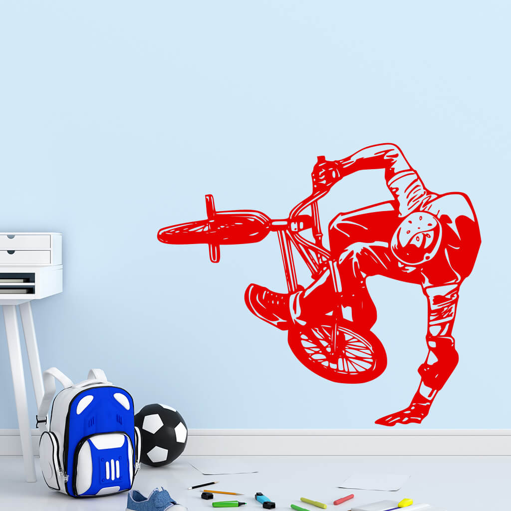 Samolepka BMX Freestyle Farba: červená, Veľkosť: 100 x 87 cm