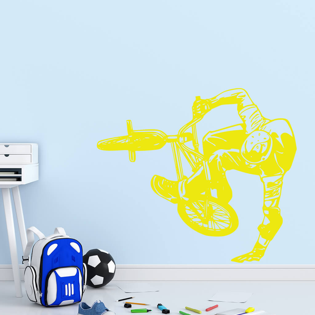 Samolepka BMX Freestyle Farba: žlutá, Veľkosť: 100 x 87 cm
