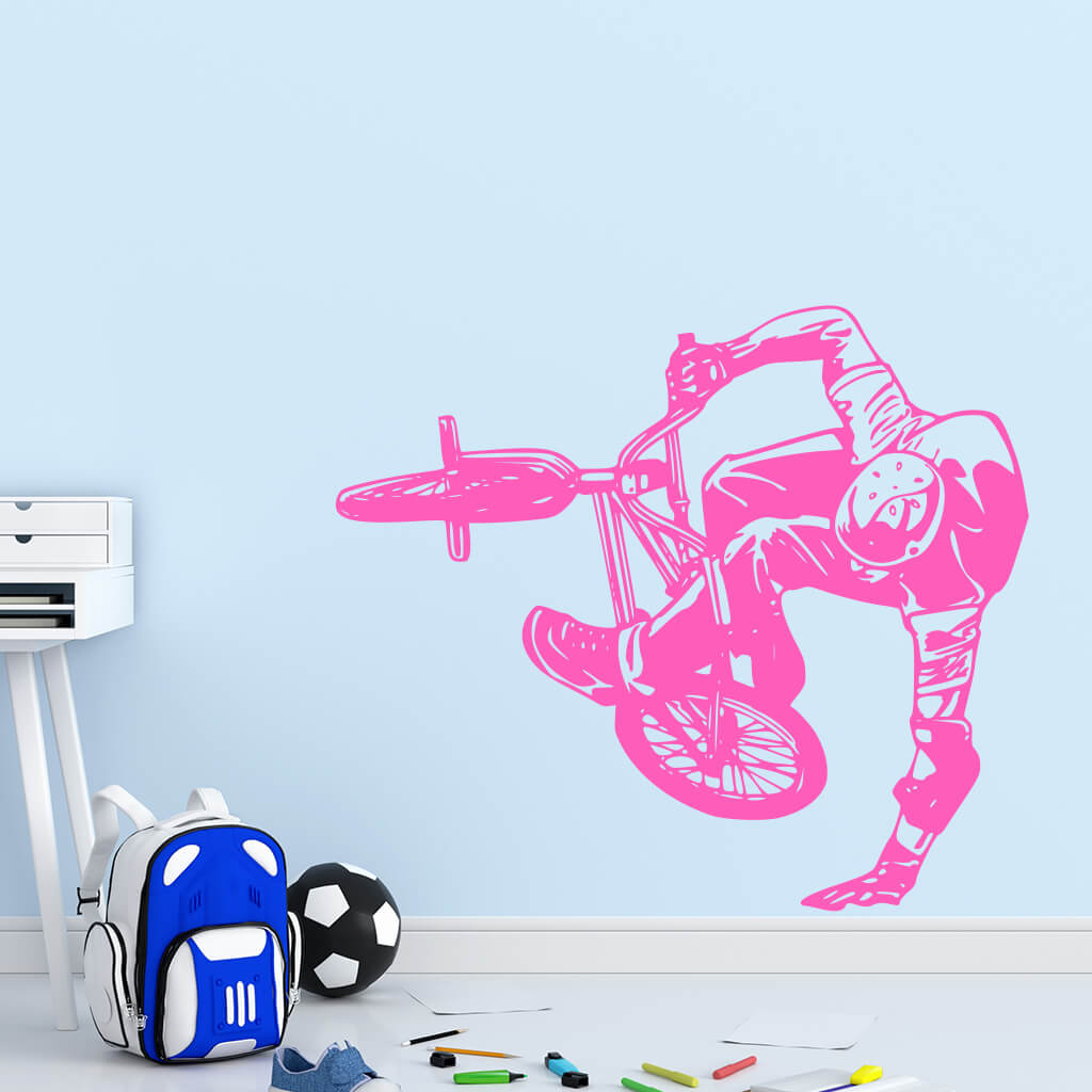 Samolepka BMX Freestyle Farba: růžová, Veľkosť: 100 x 87 cm