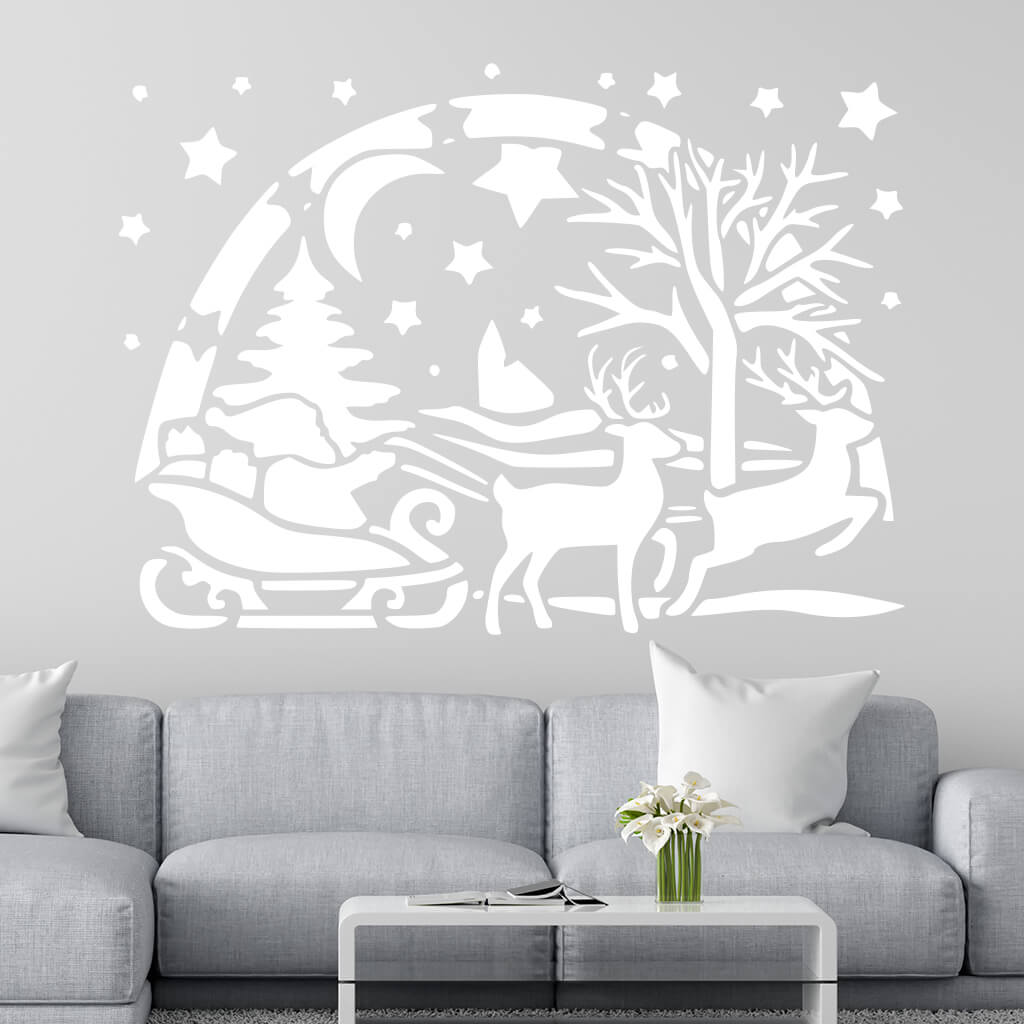 Samolepka Santa Claus Farba: bílá, Veľkosť: 100 x 72 cm