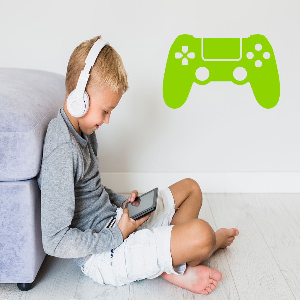 Samolepka Ovládač na playstation Farba: zelená, Veľkosť: 40 x 26 cm