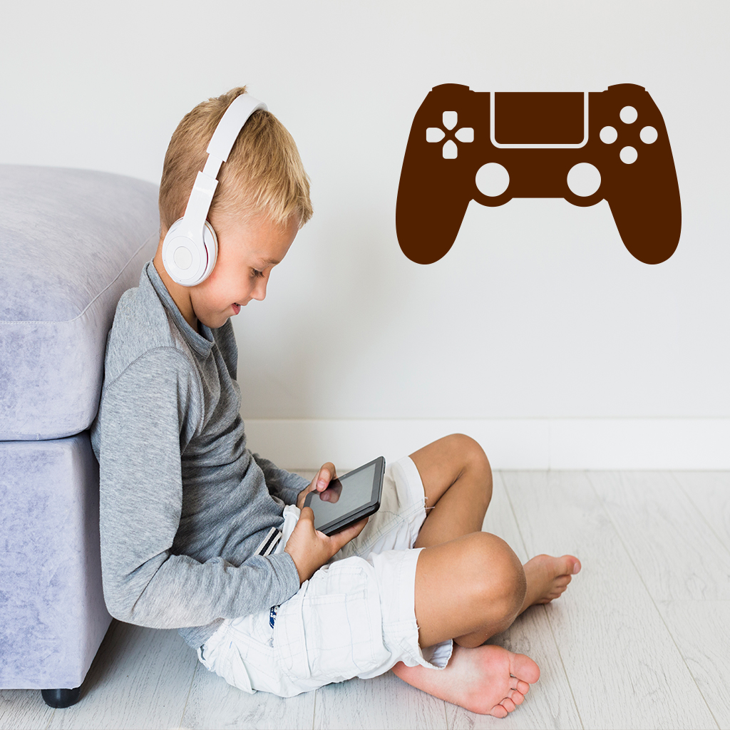 Samolepka Ovládač na playstation Farba: hnědá, Veľkosť: 100 x 64 cm