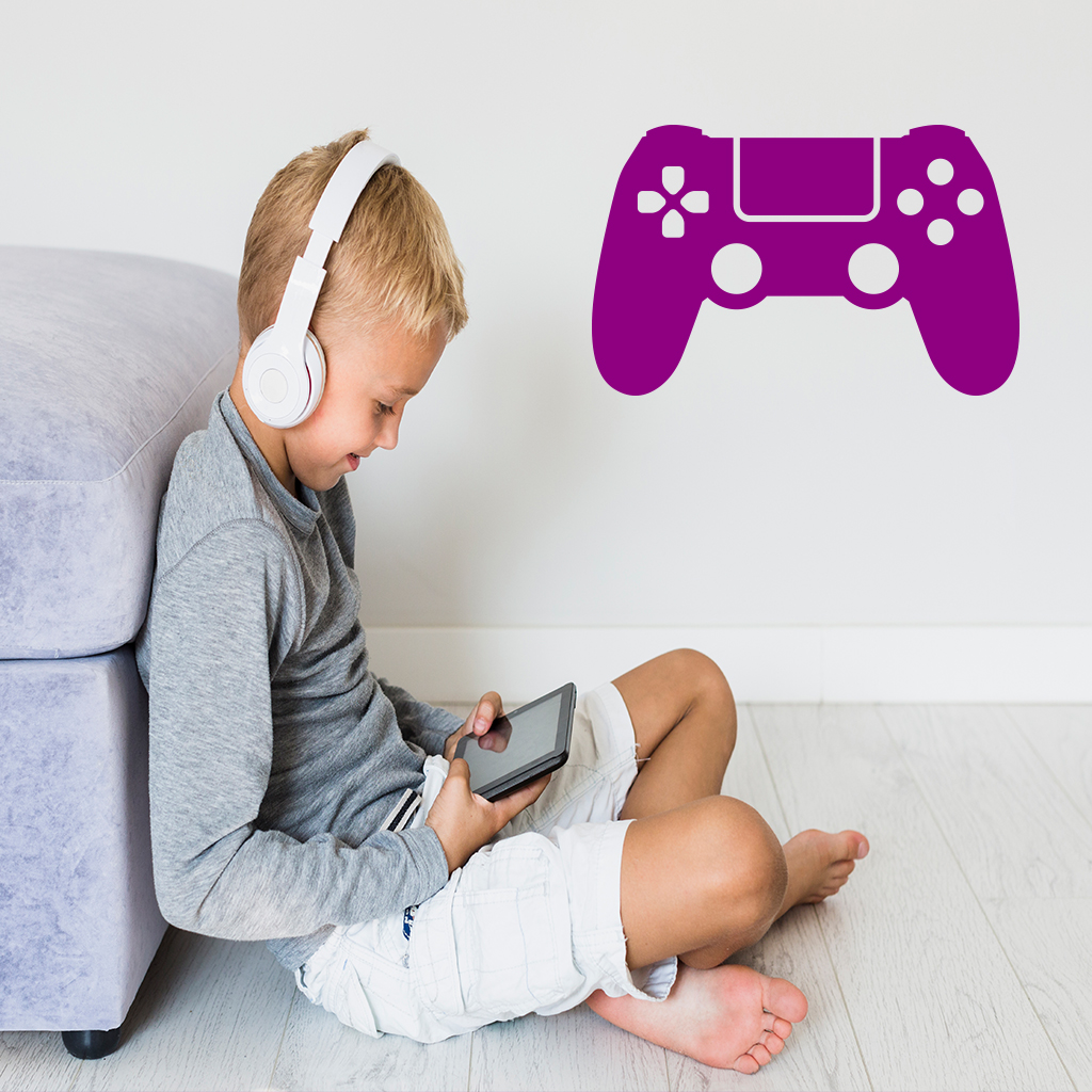 Samolepka Ovládač na playstation Farba: fialová, Veľkosť: 100 x 64 cm