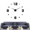 Veľké čierne samolepiace nástenné hodiny
