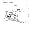 Samolepka na stenu Šálky kávy