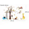 Samolepka Strom s hojdačkou a zvieratkami zo Zoo kopie