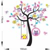 Samolepka na stenu Strom sa sovie hojdačkou