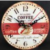 Drevené nástenné hodiny Ranná káva|Veselastena.sk