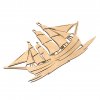 Drevená nástenná dekorácia Loď