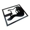 Drevená nástenná dekorácia Elektrická gitara čierna