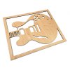 Drevená nástenná dekorácia Semiakustická gitara