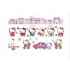 Samolepka na stenu Hello Kitty s domčekmi