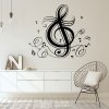 Samolepka Husľový kľúč s notami