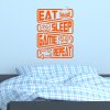 Samolepka Jesť, spať, hrať a znova