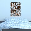 Samolepka Jesť, spať, hrať a znova