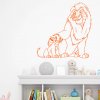 Samolepka Mufasa a Simba Leví kráľ