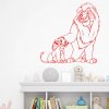 Samolepka Mufasa a Simba Leví kráľ