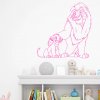 Samolepka Mufasa a Simba Leví kráľ