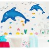 samolepka na stenu Modré delfíny