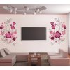 Samolepka na stenu Ružové kvety