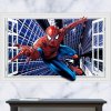 Detská samolepka na stenu – Spiderman preskakujúci oknom | Veselá Stena