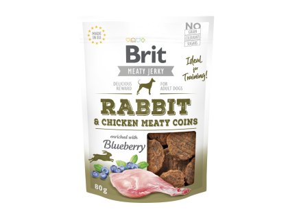 Brit Jerky-Rabbit Meaty Coins 80 g