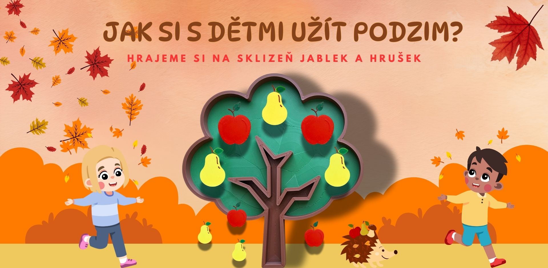 Jak si s dětmi užít podzim? Hrajeme si na sklizeň jablek a hrušek