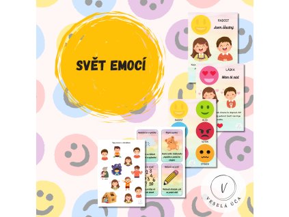 PDF soubor Svět emocí pro děti – emoční kruh, karty emocí a obrázky