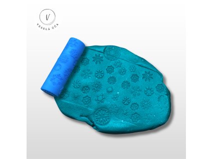 Zimní obtiskovací váleček Vločky