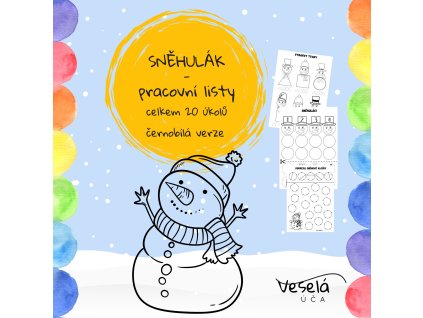 Pracovní listy PDF: Sněhulák - didaktické aktivity pro děti