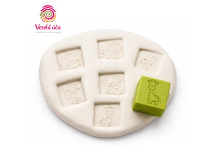 Obtiskávací kostka ZOO – smyslová hra plná zvířat