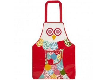 Dětská zástěra na vaření s kapsou Owl 42x57cm