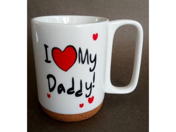 Hrnek porcelánový |I Love Daddy| | s korkem| 280 ml