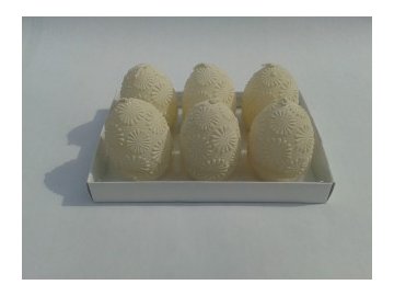 Svíčka | vejce s plastikou | set 6ks | 12,5cm