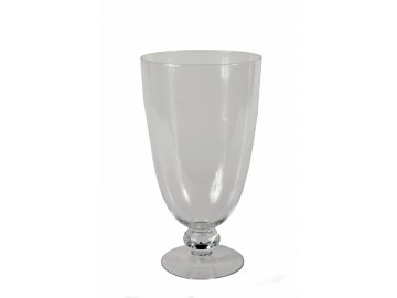 Váza skleněná na noze V 45x24cm