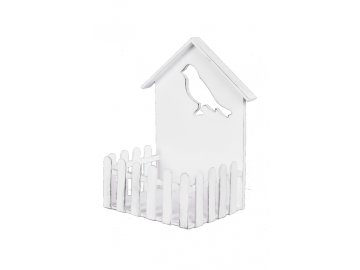 Domeček pro ptáčky s plotem | dřevěný