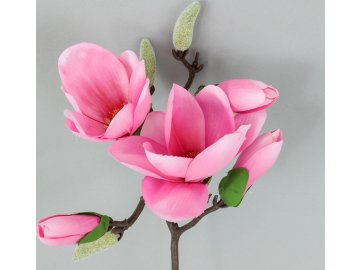 Magnolie, umělá květina , barva fialová