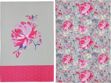 Kuchyňské utěrky Grey Floral