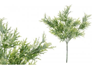 Květina umělá plastová, barva zelená