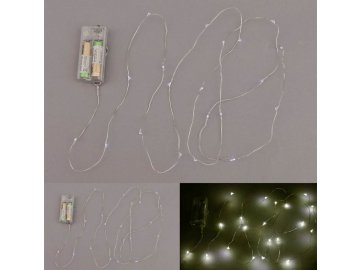 Řetěz s LED světýlky na baterie  barva teplá bílá