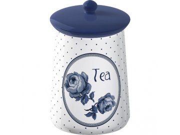 Dóza na čaj | Vintage Indigo | keramická | 9x16cm