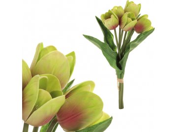 Mini tulipán, barva fialovo-zelená. Materiál pěna. Cena za 1 kus, ve svazku je 5 kusů.