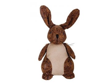 Zarážka na dveře kožená králík 18,2x15x18,2cm